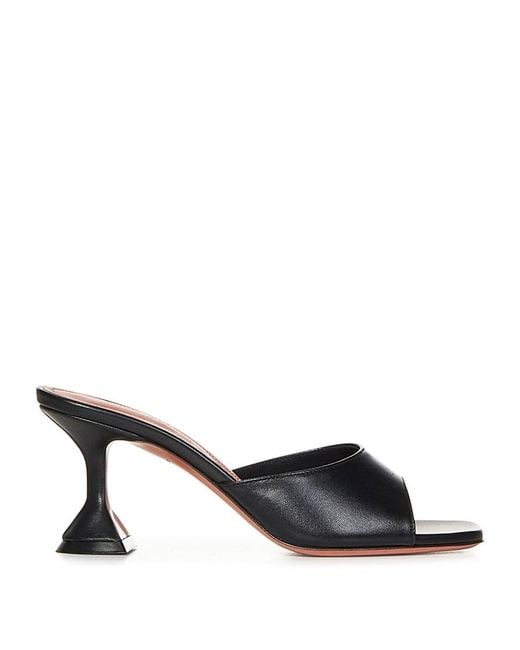AMINA MUADDI Black Lupita 70 Heel Slippers