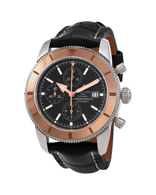 Breitling Metallic Superocean Heritage Chronographe 46 Black Dial Watch -b908bkct for men