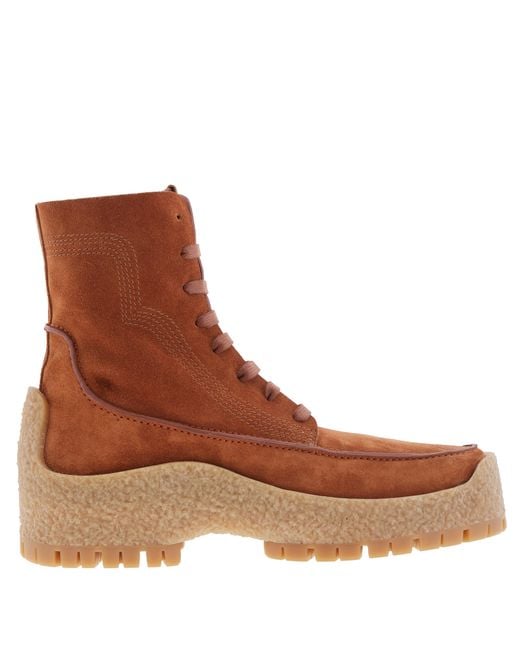 Ferragamo Brown Rugged Platform Lace-Up Boots for men