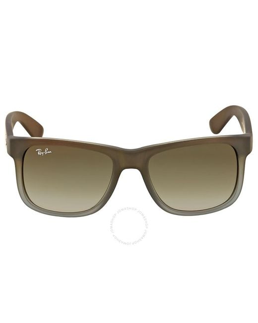 Ray-Ban Brown Justin Green Gradient Sunglasses for men
