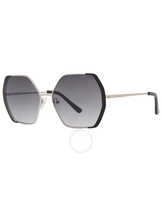 Guess Factory Blue Smoke Gradient Geometric Sunglasses Gf0387 10b 57