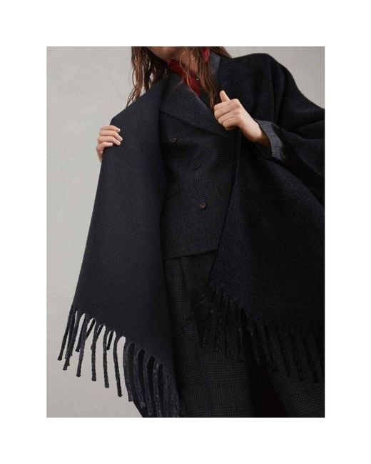 Brunello Cucinelli Blue Dark Wool Scarf