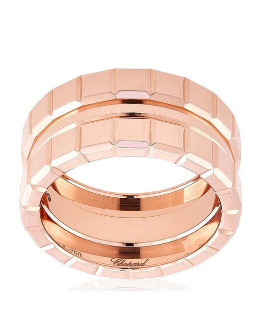 Chopard Metallic Ice Cube 18K Rose Ring