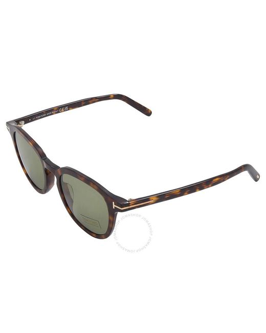 Tom Ford Metallic Pax Oval Sunglasses Ft0816 52n 49 for men