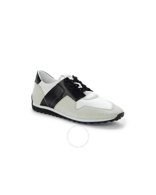 Tod's White Deconstructed Sports Leather And Suede Sneakers for men