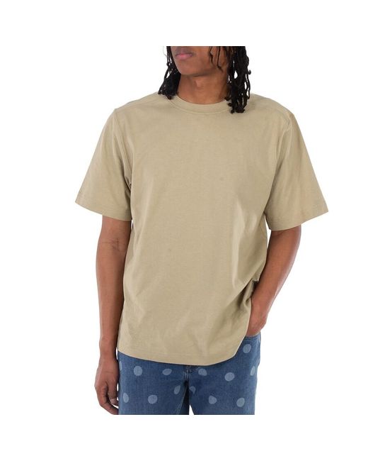 Burberry Natural Cotton Crewneck Oversize T-Shirt for men