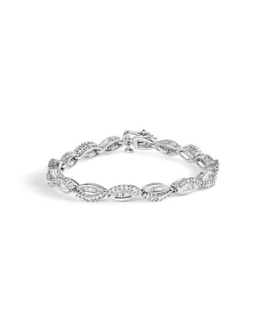 Haus of Brilliance Metallic 14K 2.00 Cttw Diamond Swirl And Pear Shape Link Bracelet (I-J Color, I2-I3 Clarity)