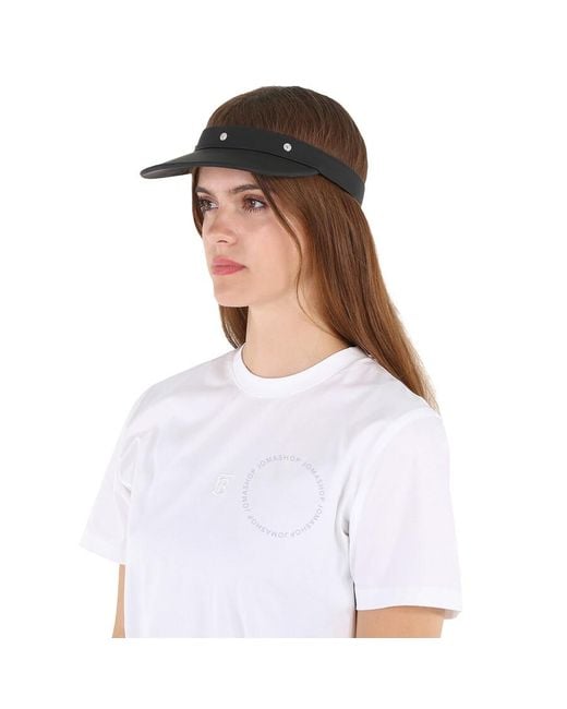 Burberry White Zip Detail Visor Hat