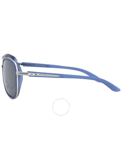 Oakley Gray Split Time Prizm Black Pilot Sunglasses Oo4129 412924 58