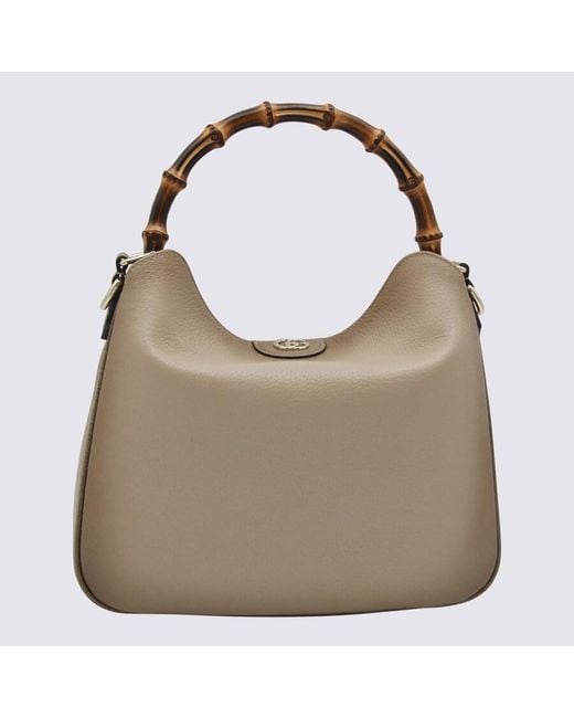 Gucci Brown Leather Diana Medium Top Handle Bag