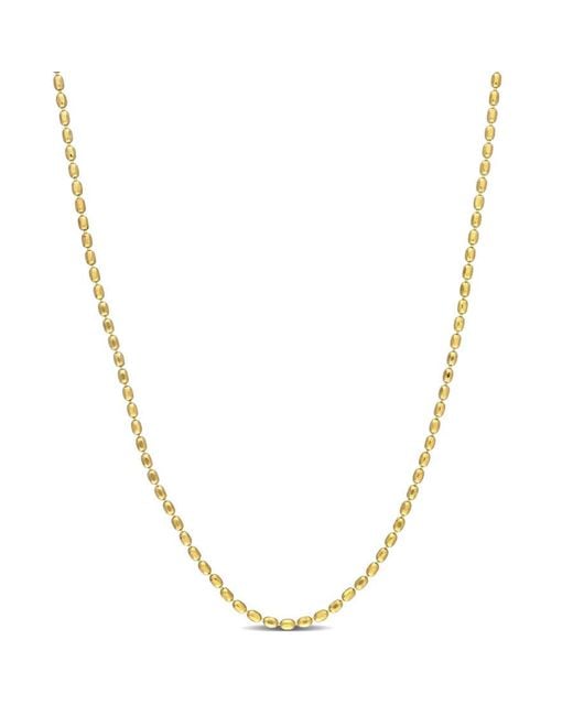 Amour Metallic Oval Ball Chain Necklace
