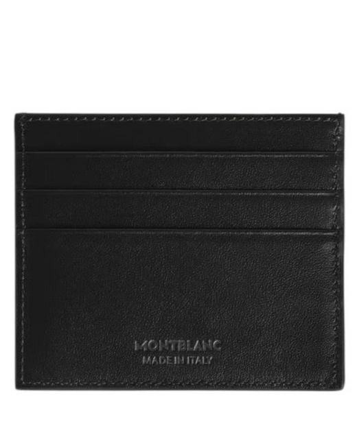 Montblanc Blue Meisterstuck Leather 6Cc Card Holder for men