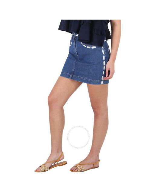 Moschino Blue Cotton Denim Mini Skirt