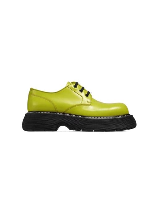 Bottega Veneta Yellow Swell Derby Shoes for men