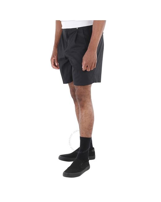 Burberry Black Technical Cotton Tailored Shorts for men