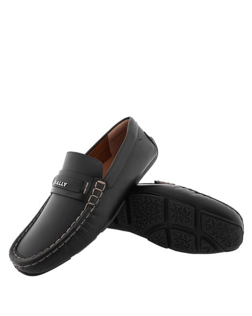 Bally Black Prince Pilot Leather Drivers, Brand Size 5 Us Size 6 for men