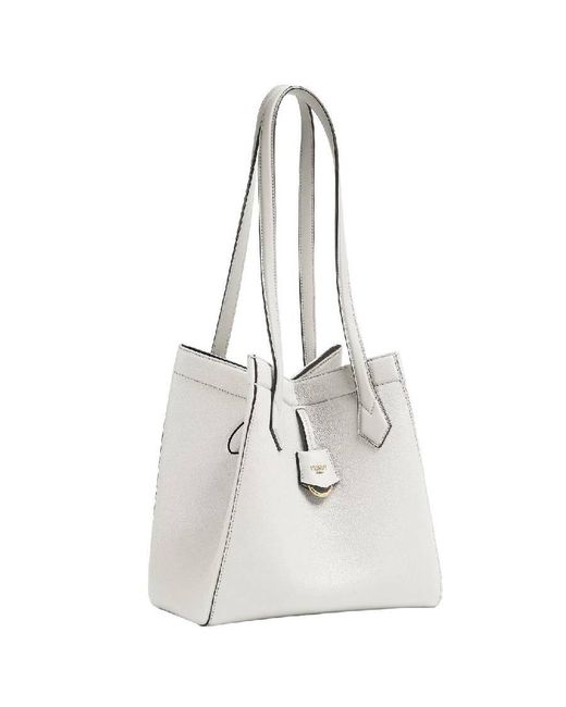 Fendi White Origami Leather Bucket Bag