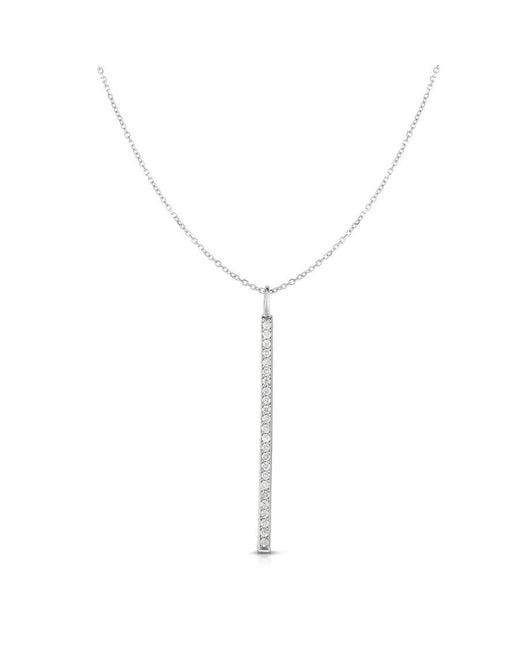 Tresorra Metallic 14K Diamond Bar Necklace