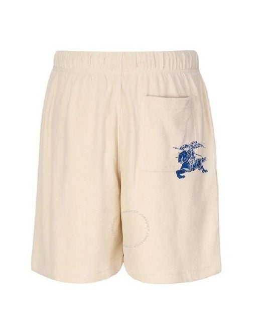 Burberry Natural Cotton Toweling Shorts for men