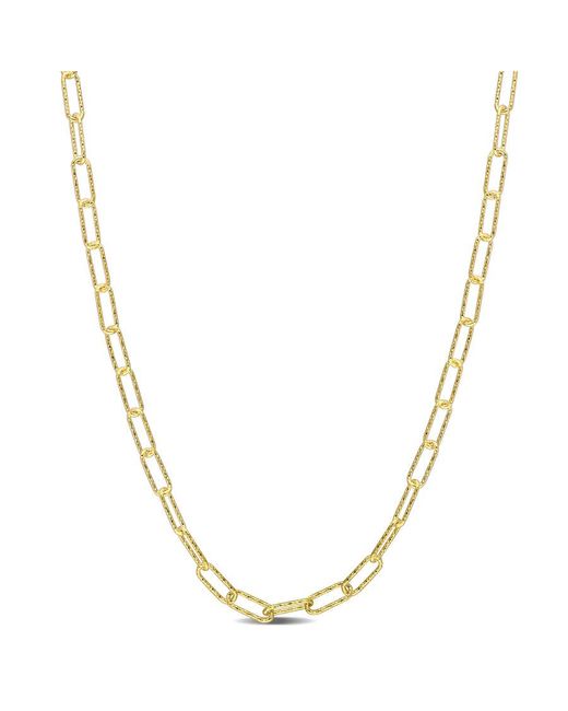 Amour Metallic Fancy Paperclip Chain Necklace