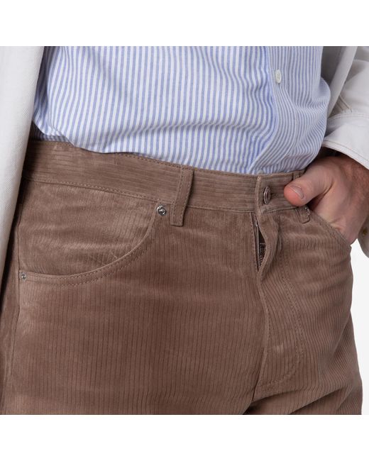Bally Brown Calf Suede Straight Trousers for men