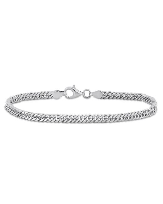 Amour Metallic Double Curb Link Chain Bracelet