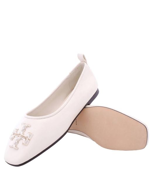 Tory Burch Pink Leather Eleanor Ballet Flats