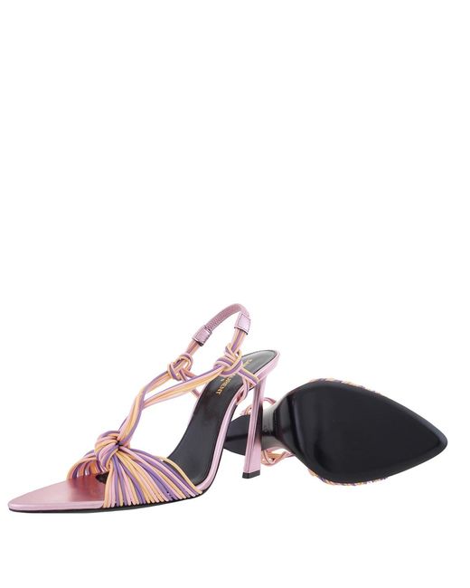 Saint Laurent Pink Scoubi Strappy Sandals, Brand Size 38 Us