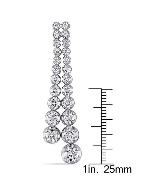 Created Forever White 4 3/8Ct Tdw Lab-Created Diamond Dangle Earrings for men