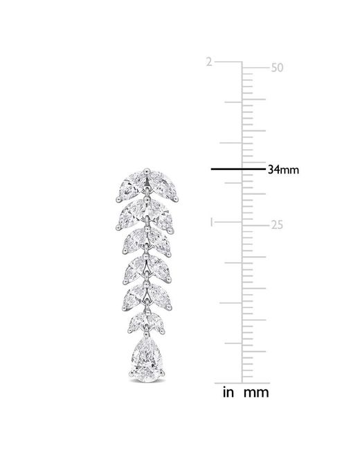 Created Forever White 4 3/4Ct Tw Pear-Shaped And Marquise-Cut Lab-Grown Diamond Drop Earrings