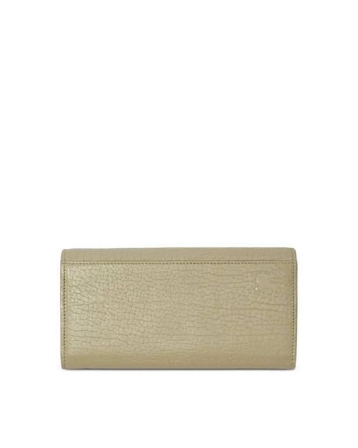 Burberry Gray Equestrian Knight Chess Continetal Wallet