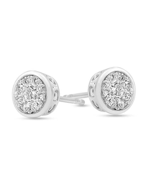 Brilliant Diamond Metallic Sterling 0.50 Carat Lab Grown Diamond Stud Earrings For
