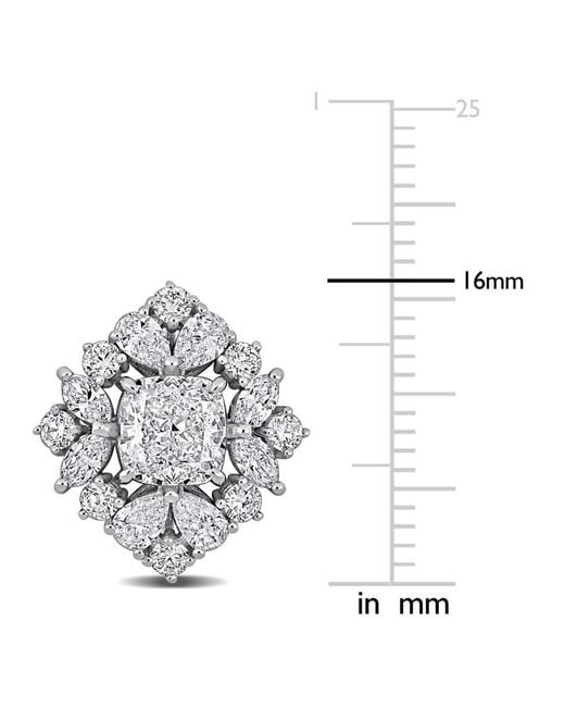 Created Forever Metallic 3 4/5 Ct Multi-Shape Lab Grown Diamonds Tw Fashion Post Earrings 14K for men