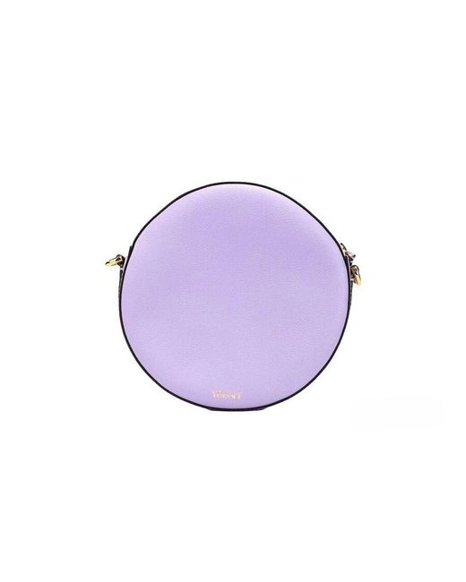 Versace Purple Round Disco Crossbody Bag