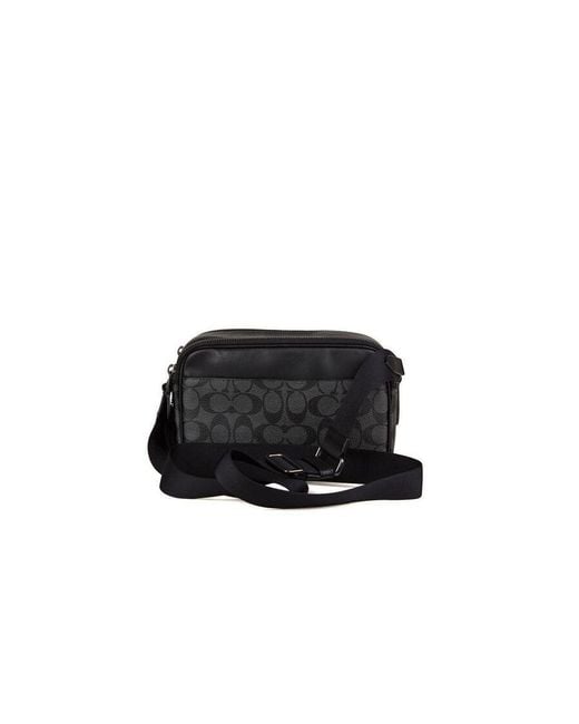 COACH Black Crossbody Bag- Calf Leather Crossbody-Bags for men