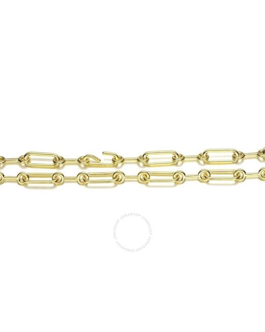 Rachel Glauber Metallic 14k Gold Plated Chain Necklace