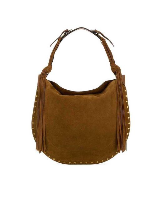 Isabel Marant Brown Camel Suede Oskan Shopping Bag Cognac Borse A Tracolla