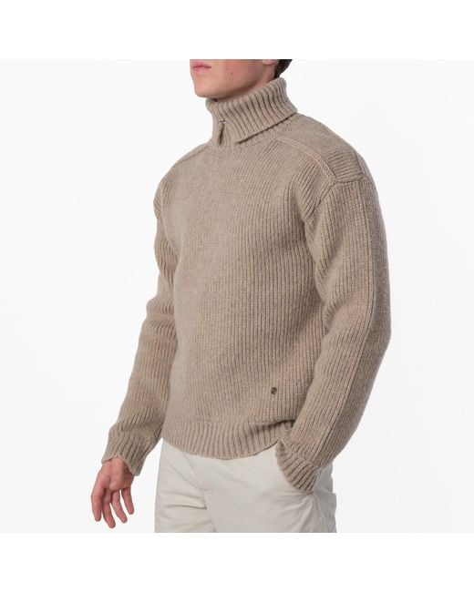 Burberry Natural Logo Applique Roll Neck Wool Blend Jumper for men