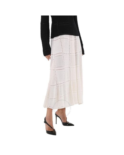Chloé Black Full Kniited Midi Skirt