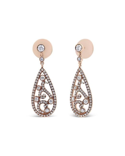 Haus of Brilliance White 18k Re Gold 1 1/4 Cttw Diamond Teardrop Shaped Drop