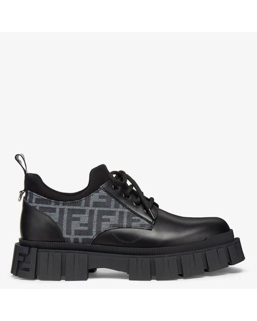 Fendi Black Force Lace-Ups, Brand Size 10 Us for men