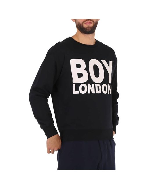 BOY London Black Reflective Cotton Sweatshirt for men