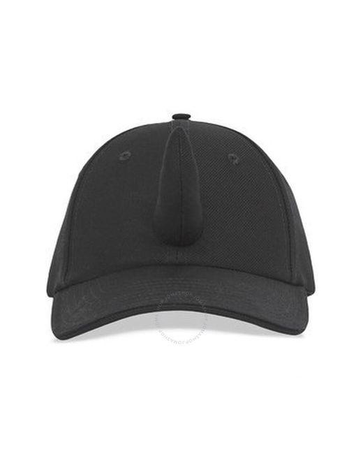 Burberry Black Horn Detail Cotton Baseball Cap for men