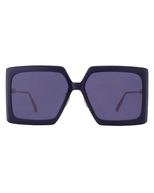 Dior Purple Solar Dark Blue Square Sunglasses Cd40039u 90v 59