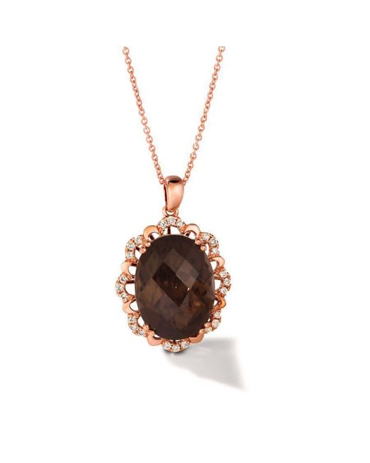 Le Vian Metallic Ladies Chocolate Quartz Necklaces Set