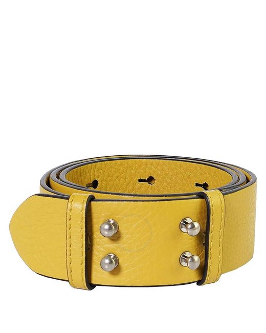 Burberry Yellow The Small Belt Bag Grainy Leather Belt- Cornflower