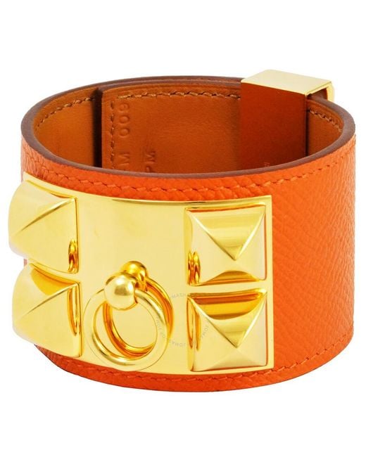 Hermès Orange Dog Collar Bracelet