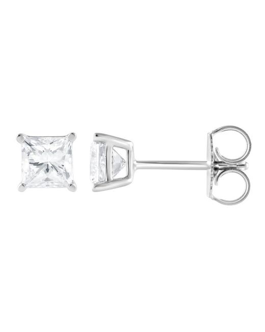 Brilliant Diamond Metallic 14Kt 1.42 Carat Lab Grown Diamond Stud Earrings For
