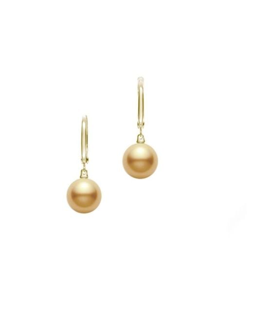 Mikimoto Metallic Golden South Sea Cultured Pearl Earrings