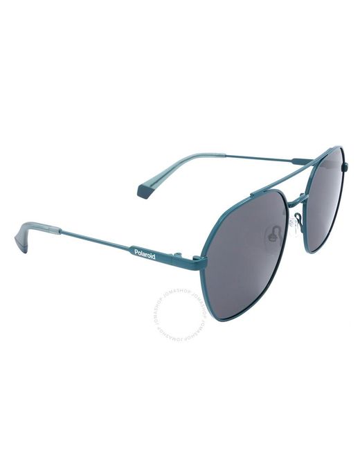 Polaroid Blue Grey Pilot Sunglasses